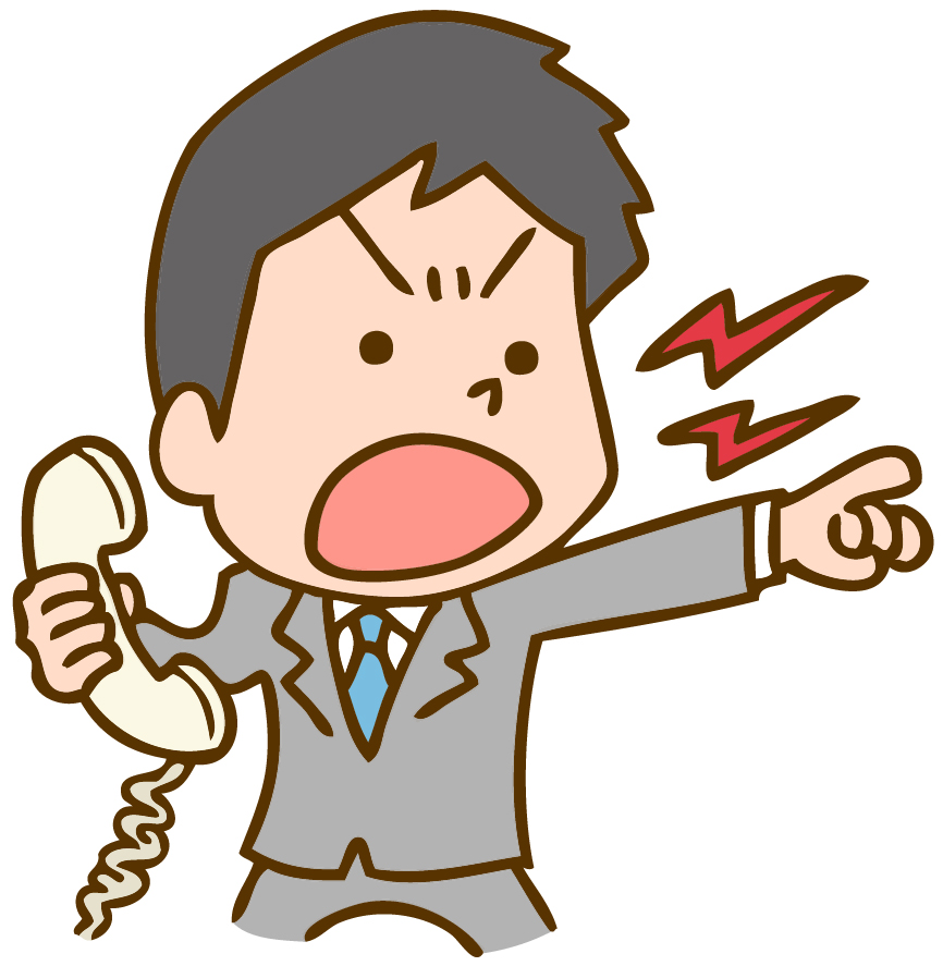 電話と男イラスト